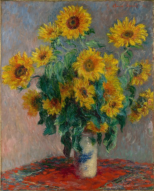 Claude Monet:Bouquet of Sunflowers 1881-16x12