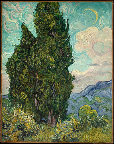 Vincent van Gogh:Cypresses 1889-16x12"(A3) Poster