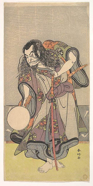 The First Nakamura Nakazo as a Samurai c1780-Katsukawa Shunk, 16x12"(A3) Poster