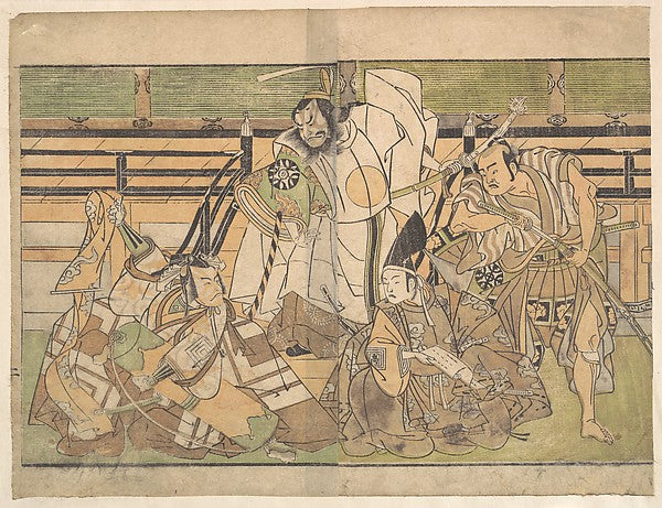 Four Actors in Unidentified Roles-Katsukawa Shunsh?,  Poster Print