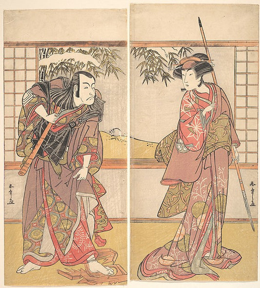 ,Kabuki Actors Osagawa Tsuneyo II and I,16x12"(A3) Poster