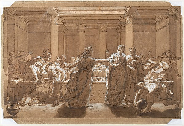 The Death of Britannicus 1800–1861-Alexandre Denis Abel de Puj,  Poster Print Wall Art