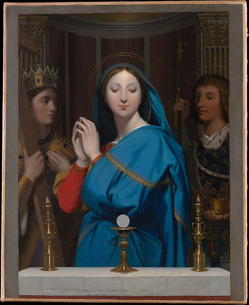 Jean Auguste Dominique Ingres:The Virgin Adoring the Host 18-16x12"(A3) Poster