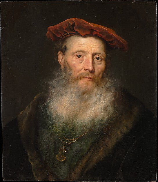 Govert Flinck:Bearded Man with a Velvet Cap 1645-16x12"(A3) Poster