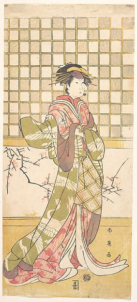 An Actor of the Iwai Clan as a Woman c1795-Katsukawa Shun'ei,  Poster Print