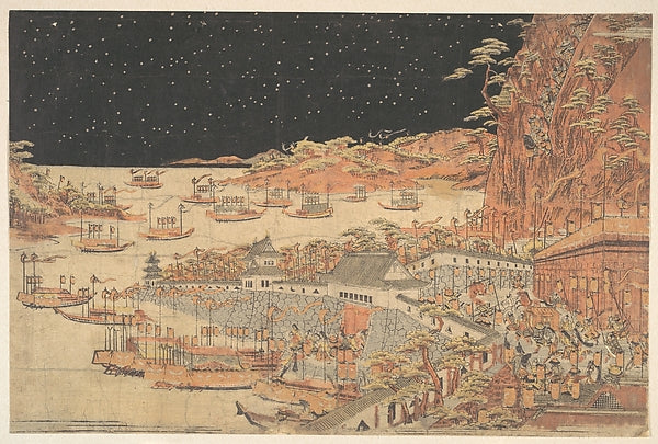 Battle of Ichi–no–tani March 21 1184-Utagawa Toyoharu,  Poster Print