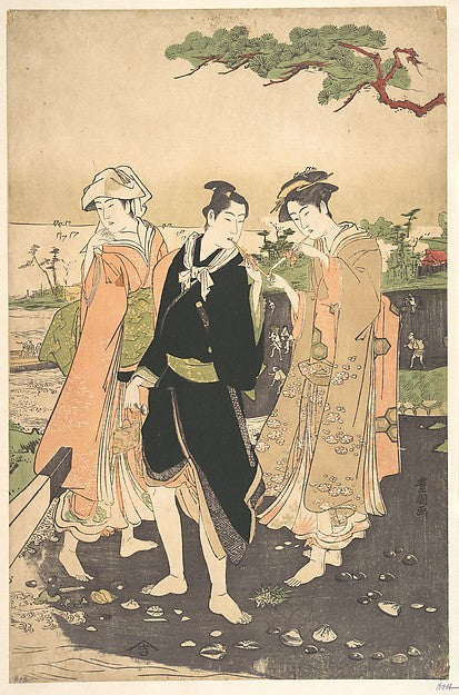 Along the Seashore at Futami-Utagawa Toyokuni I,  Poster Print