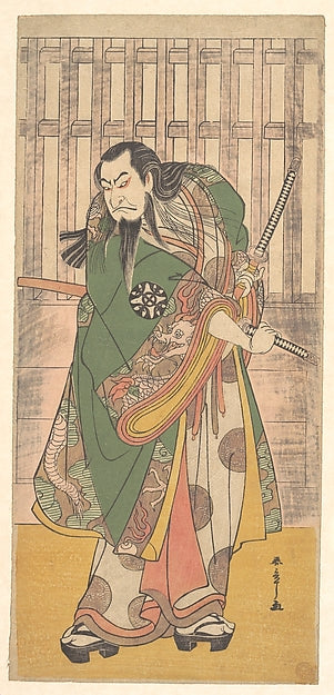 The First Nakamura Nakazin the role of Hige no Ikyu 1782-Kat,  Poster Print Wall Art