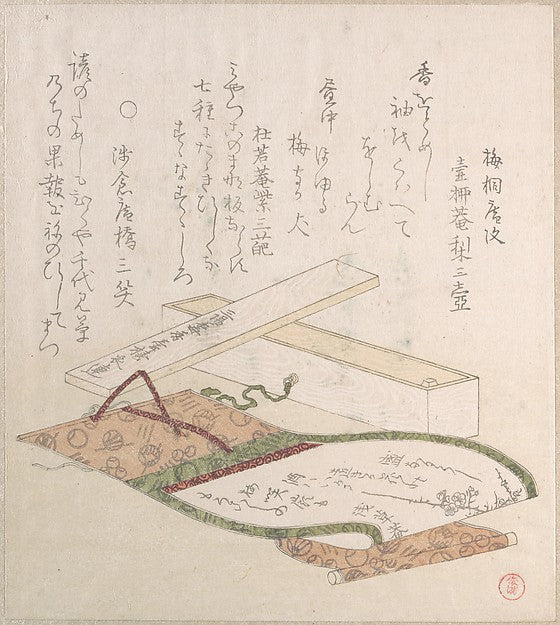 Kakemono and Its Box 18th–19th cent-Kubo Shunman,  Poster Print Wall Art
