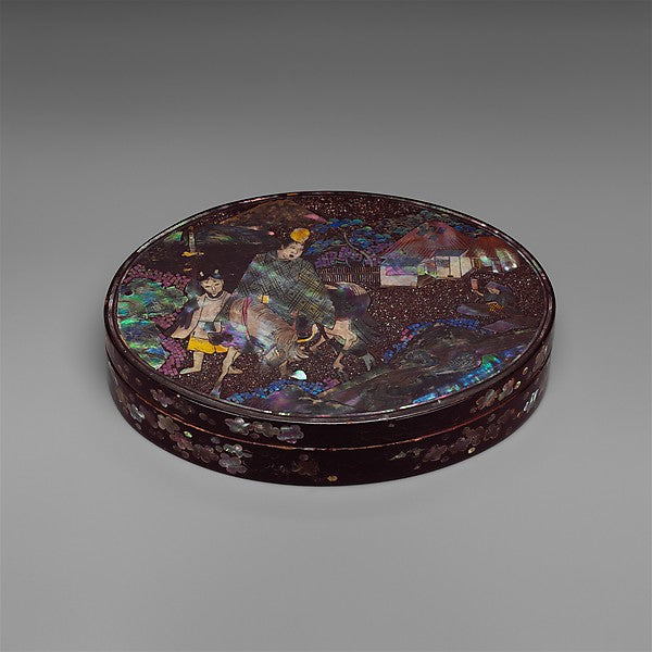 Box with the Poet Narihira early 19th cent,  Poster Print Wall Art