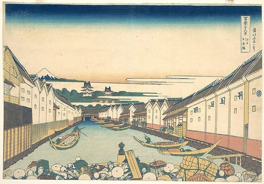 ,Nihonbashi in Edo, from the series Thirty-six Vie,16x12"(A3) Poster