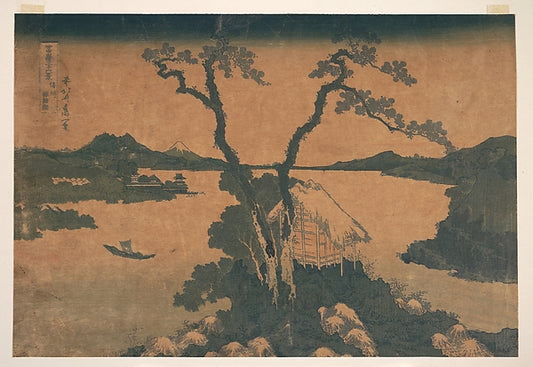 ,Lake Suwa in Shinano Province, from the series Th,16x12"(A3) Poster