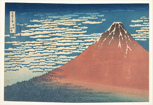 ,South Wind, Clear Sky, also known as Red Fuji, f,16x12"(A3) Poster