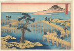 ,Ancient View of Yatsuhashi in Mikawa Province,Classic Ming China Image,16x12"(A3) Poster