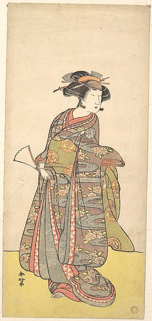 The First Nakamura Tomijuro as a Woman probably 1777-Katsukawa,  Poster Print Wall Art