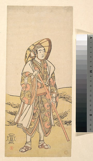 The Third Sawamura Sojuro as a pilgrim to Kannon Shrine c1784–,  Poster Print Wall Art
