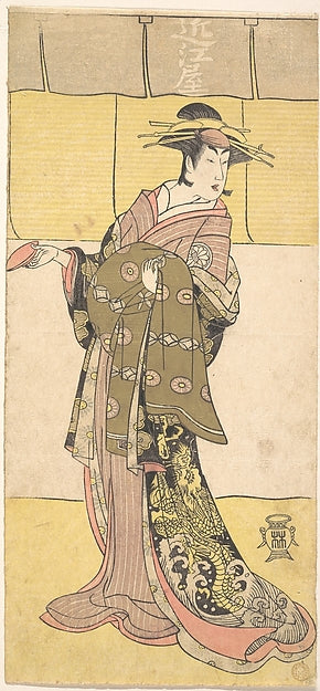 An Actor of the Segawa Line  as a Courtesan c1790-Katsukawa Sh,  Poster Print Wall Art