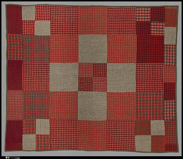Pieced wool quilt c1900,  Poster Print
