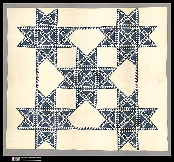 Quilt  Star pattern c1850–1900 Eliza Smith Barber, Poster Print - Wall Art