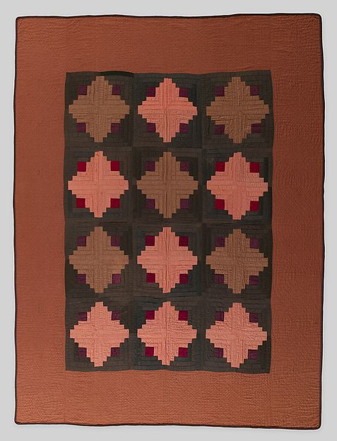 Quilt  Log Cabin pattern c1900,  Poster Print