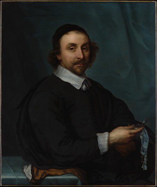 Cornelis Jonson van Ceulen the Younger:Portrait of a Man wit-16x12"(A3) Poster