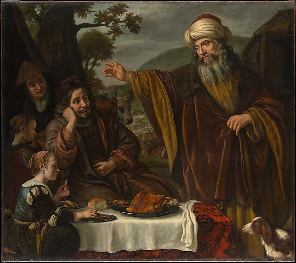 Jan Victors:Abraham's Parting from the Family of Lot c1655–6-16x12"(A3) Poster