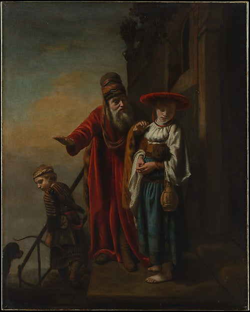 Nicolaes Maes:Abraham Dismissing Hagar and Ishmael 1653-16x12"(A3) Poster
