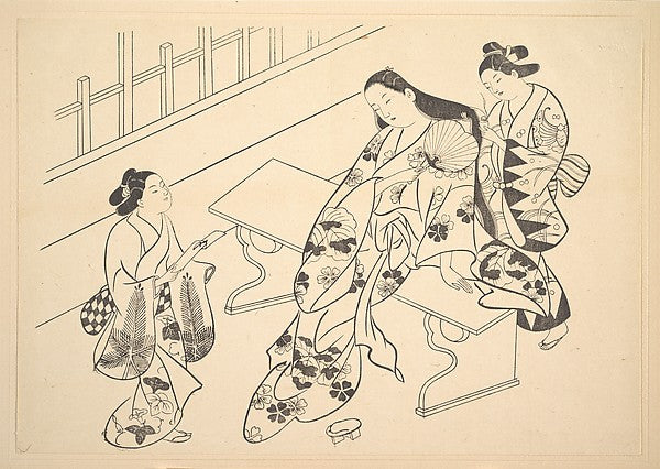 A Kamuro is Shown Bringing a Love Letter to Her Mistress-After,  Poster Print