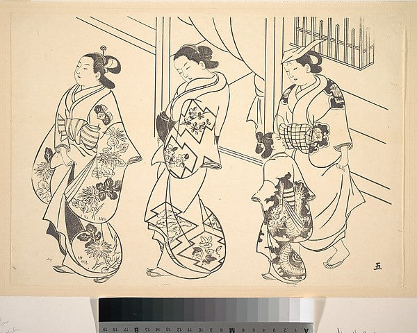Three Courtesans and a Kamuro Strolling in the Street-After Ok,  Poster Print