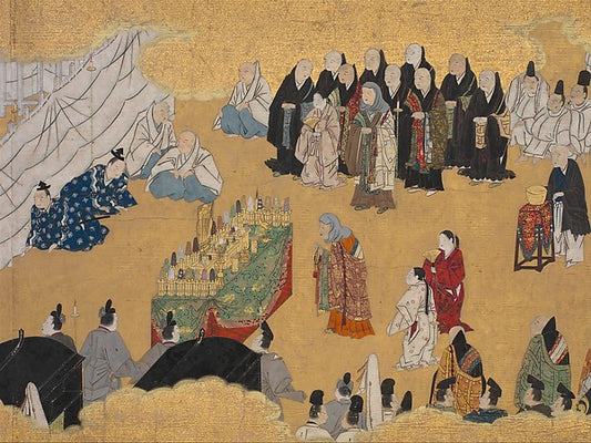 ,Scene from the Tale of Genji mid-17th cent-Ky-Kano Sc,Classic Ming China Image,16x12"(A3) Poster