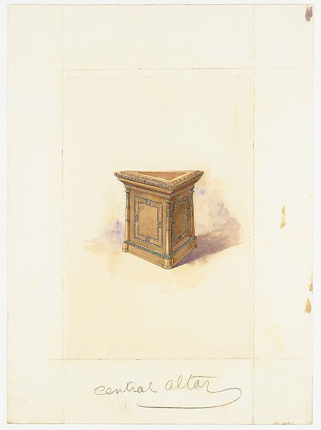 Design for the Central Altar for Scottish Rite  N.Y. late 19th,16X12