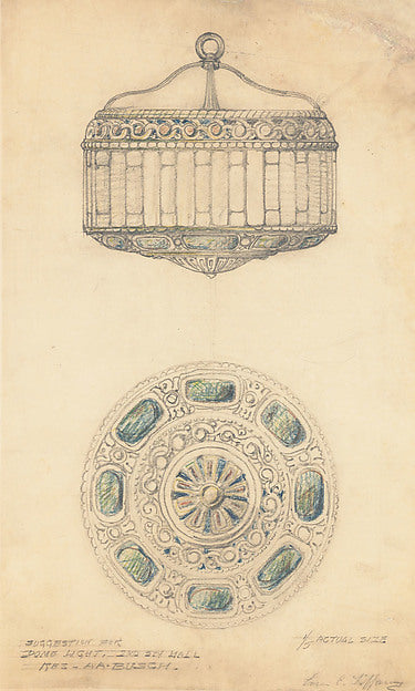 Suggestion for Dome Light late 19th–early 20th cent Possibly T,  Poster Print Wall Art