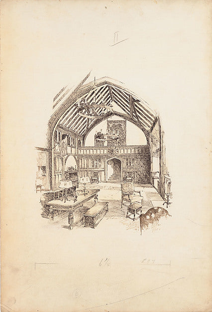 Design for an Interior late 19th–early 20th cent Possibly Tiff,  Poster Print Wall Art