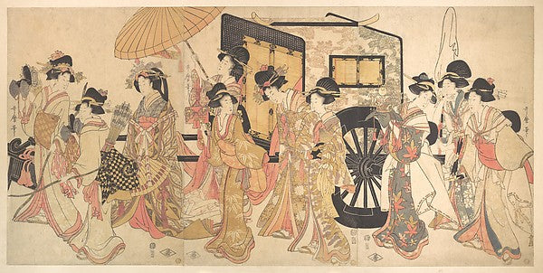 ,Courtesans Imitating a Court Procession 1806-K,16x12