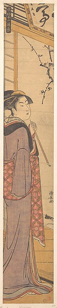 A Girl with a Pipe c1785-Torii Kiyonaga, 16x12"(A3) Poster