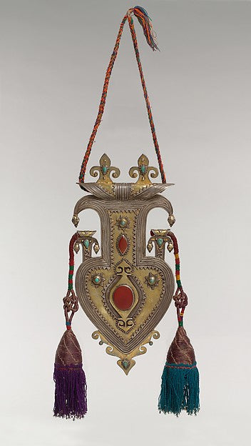 :Cordiform Pendant with Tassles late 19th–early 20th century-16x12"(A3) Poster