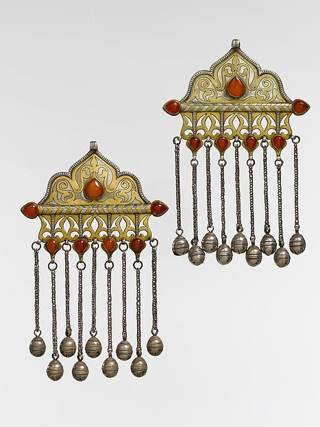 :Pair of Triangular Amulet Holders late 19th–early 20th cent-16x12"(A3) Poster