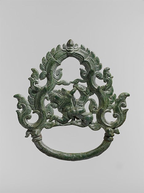Palanquin Ring with a Demon Battling a Horse cearly 13th cent,  Poster Print