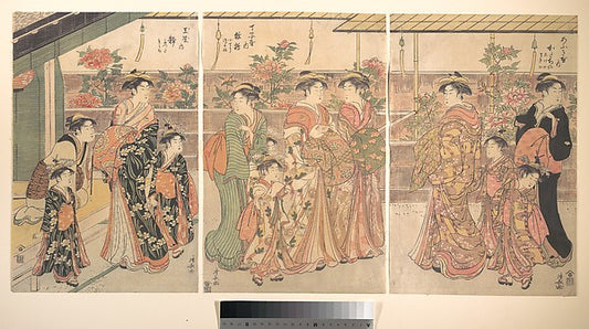 ,The Peony Show c1790-Torii Kiyonaga,16x12"(A3) Poster