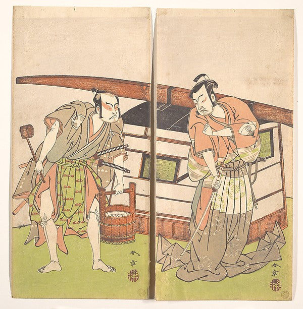 The Actor Otani Hiroji III and the Actor Onoe Kikugoro I c1778,  Poster Print Wall Art