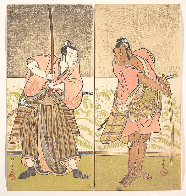 The Actor Sakata Hangoro II and the Actor Matsumoto Koshiro IV,  Poster Print Wall Art