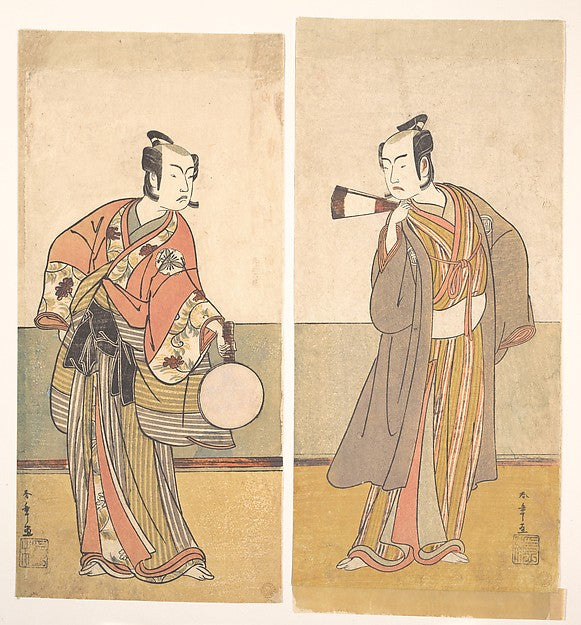The Actors the Fourth Matsumoto Koshiro and the Arashi Sangoro,  Poster Print Wall Art