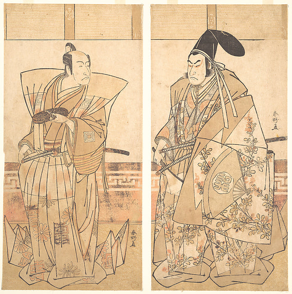 Two Actors Dressed in Ceremonial Costumes c1787-Katsukawa Shun,  Poster Print Wall Art