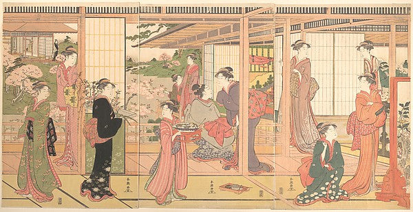 Mansion Opening onto a Garden c1786-Katsukawa Shunch?,  Poster Print