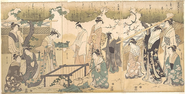 At the Tsutsui Well c1781–1800-Ch?bunsai Eishi,  Poster Print Wall Art