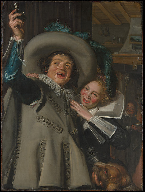Frans Hals:Young Man and Woman in an Inn 1623-16x12"(A3) Poster