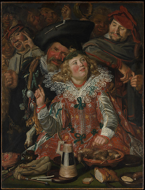 Frans Hals:Merrymakers at Shrovetide c1616–17-16x12"(A3) Poster