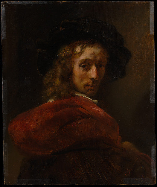 Style of Rembrandt:Man in a Red Cloak -16x12"(A3) Poster