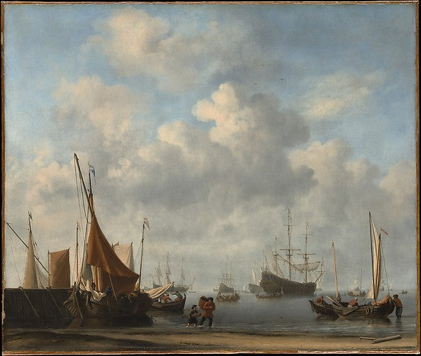 Willem van de Velde II:Entrance to a Dutch Port c1665-16x12"(A3) Poster