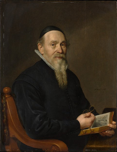 Attributed to David Bailly:Portrait of a Man Possibly a Bota-16x12"(A3) Poster